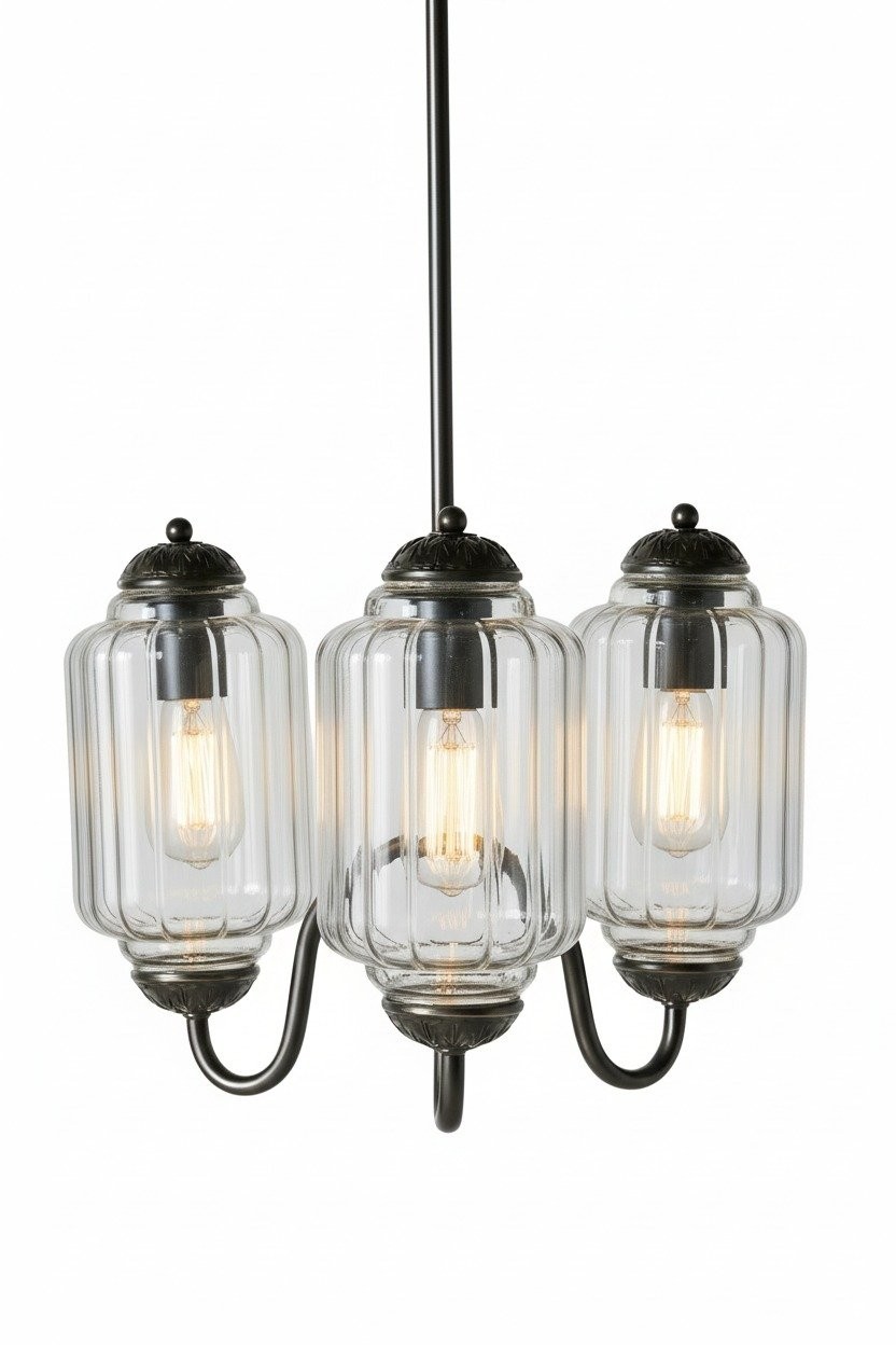 Eloise Vintage Glass Pumpkin Pendant Light - Decorative Lighting for Kitchen KL1453