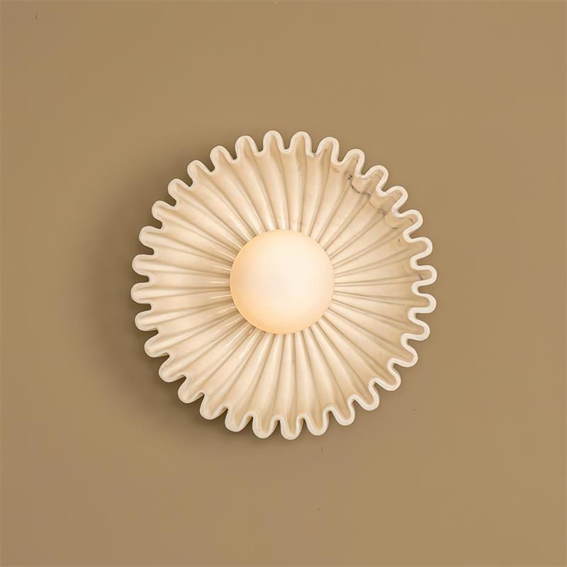 Sculptural Ceramic Wall Sconce – Opal Globe Sconce with Ceramic Finish KL246