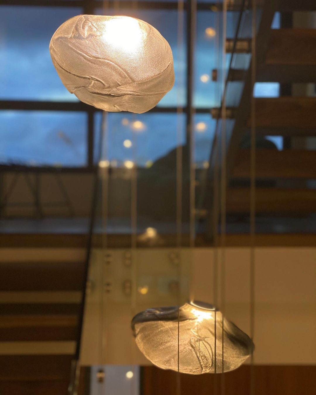 Multi-Head Irregular Glass Bubble Chandelier KL203