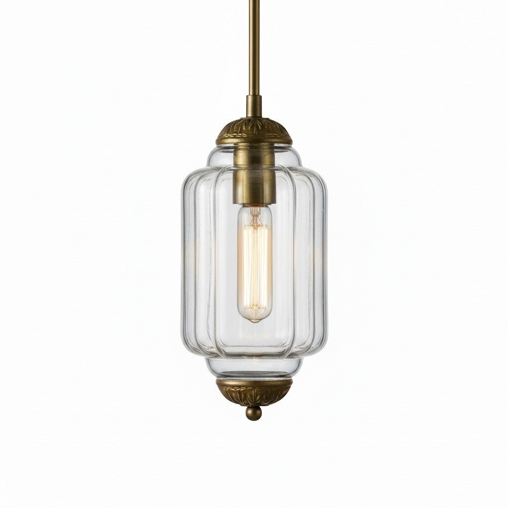 Eloise Vintage Glass Pumpkin Pendant Light - Decorative Lighting for Kitchen KL1453