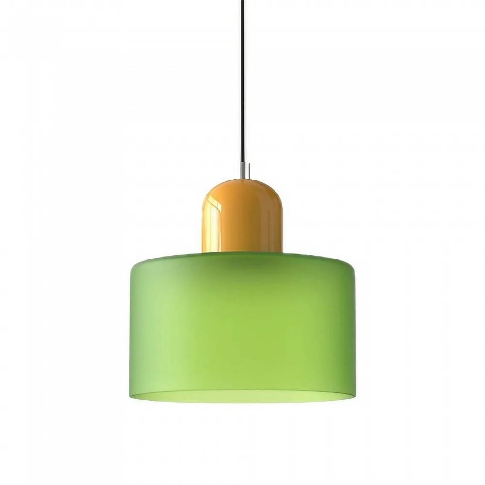 Morandi Cylinder Stained Glass Pendant Light KL17