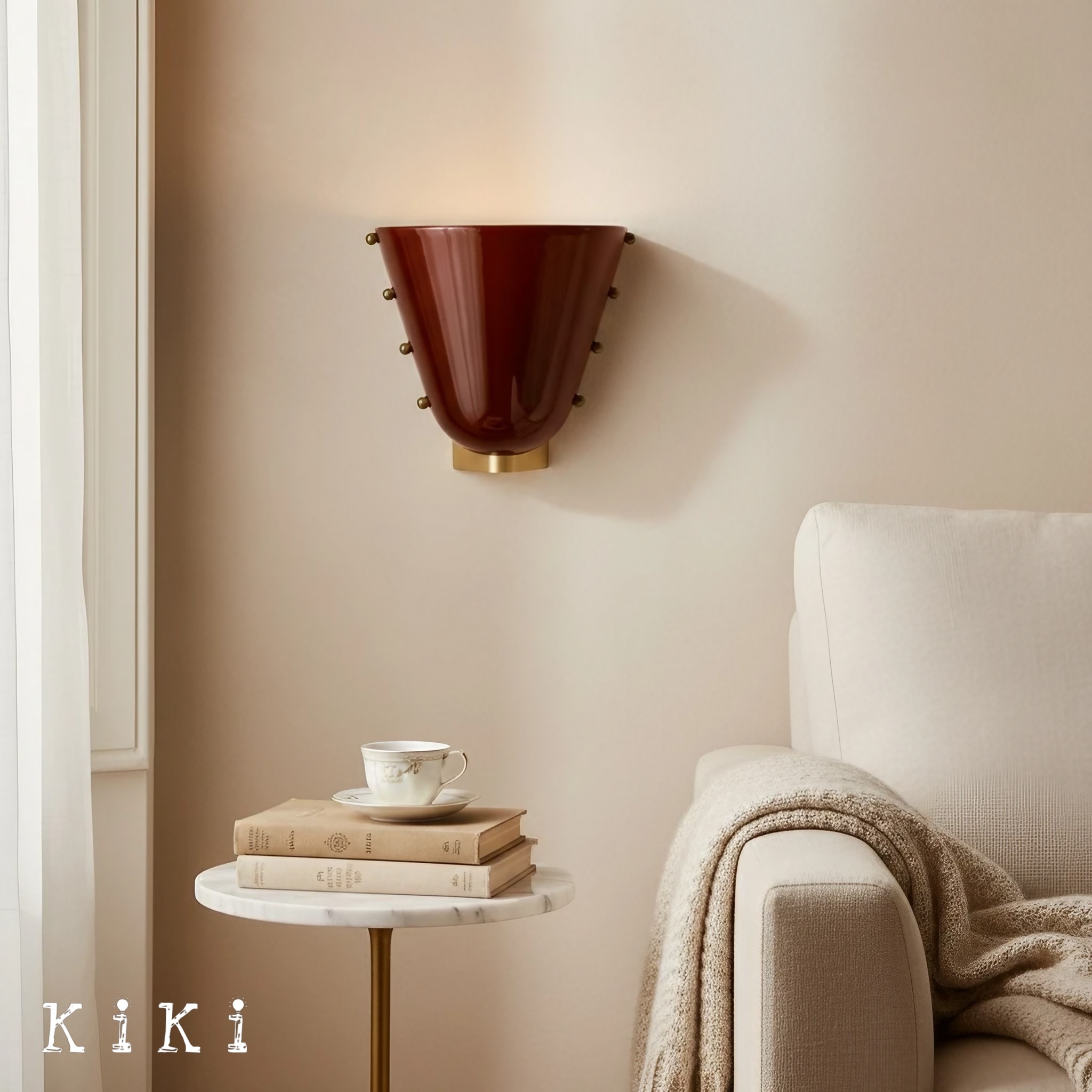 Bellina Decorative Art Glass Wall Lamp - Modern Gemma Wall Sconce for Bedroom and Entryway KL2329