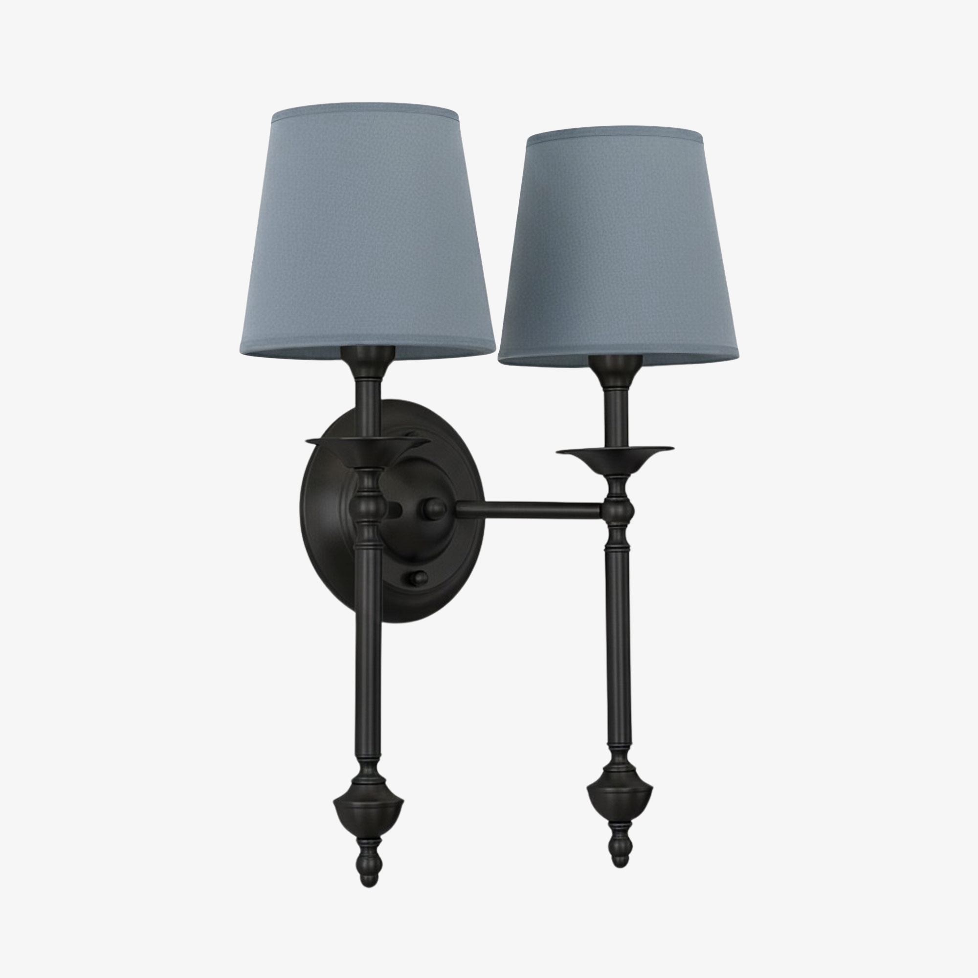 Arcuma Elegant Wall Light - Copper or Black Finishes Sconce with Fabric Shade for Interior KL2337