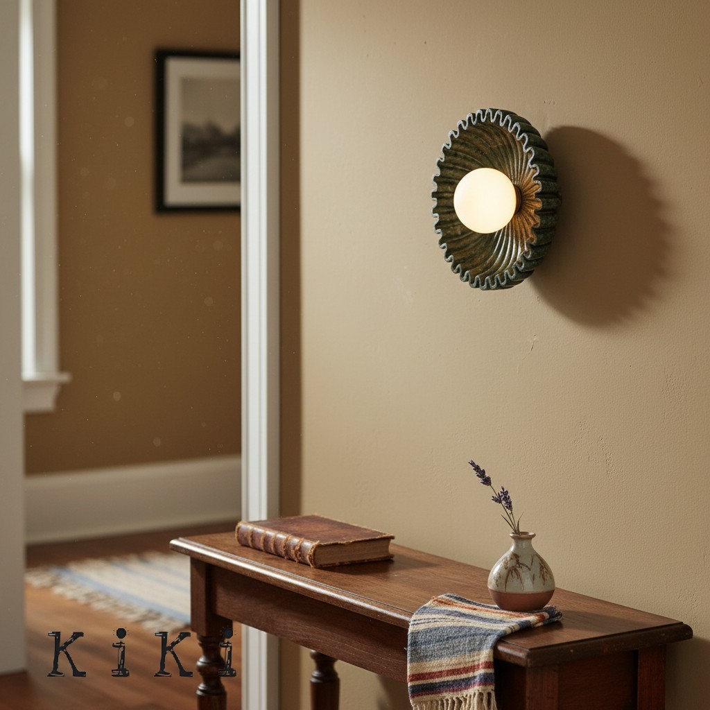 Sculptural Ceramic Wall Sconce – Opal Globe Sconce with Ceramic Finish KL246