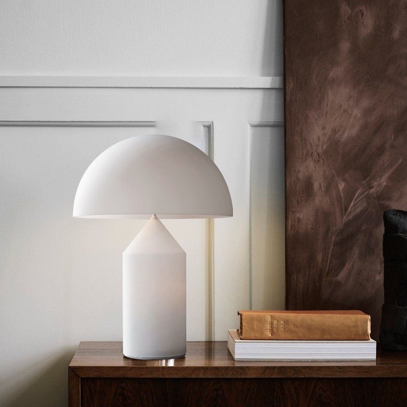 Atollo Metal Table Lamp - Decorative Dome Table Light for Office or Lounge