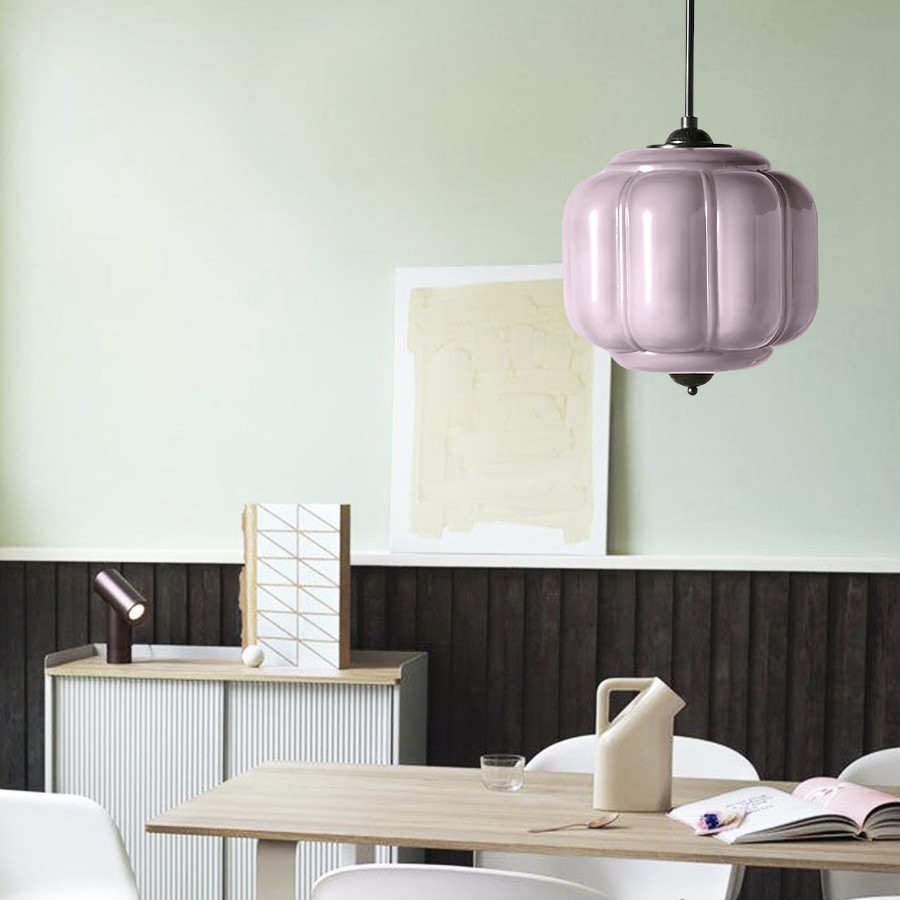Vintage Eloise Opal Glass Pendant Light KL926