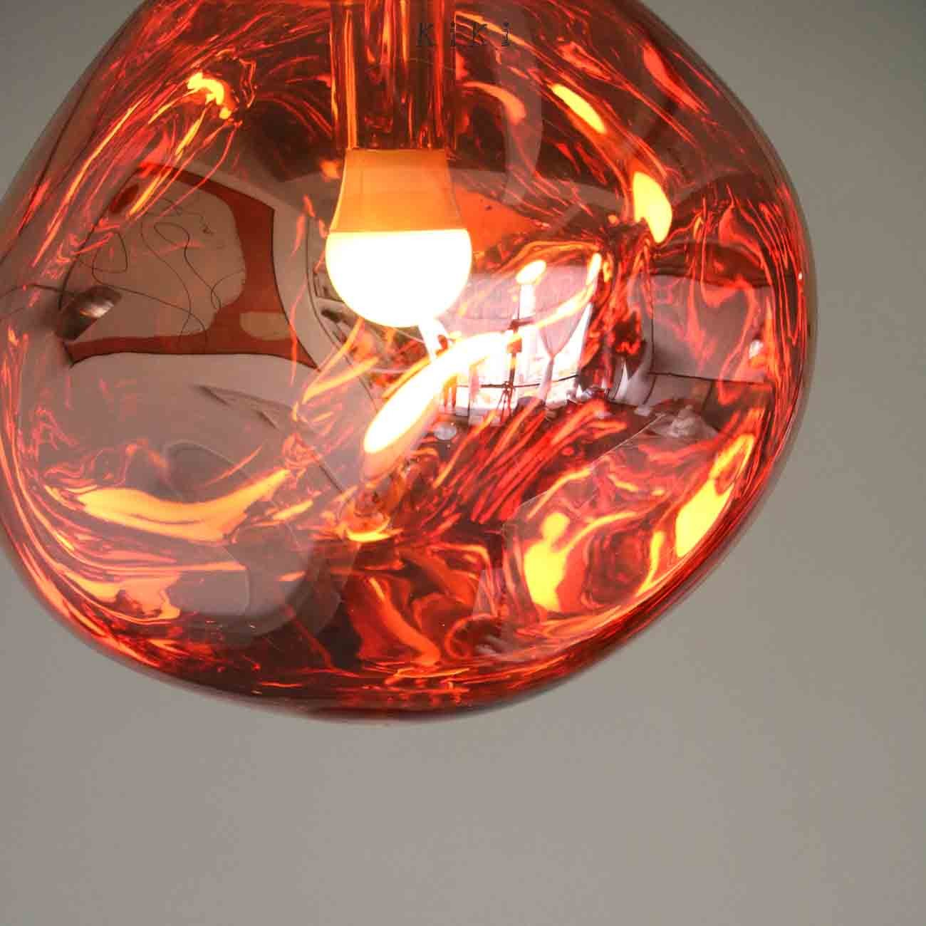 Glass Melt Pendant Light - Artistic Molten Pendant Light For Living Room And Dining Room