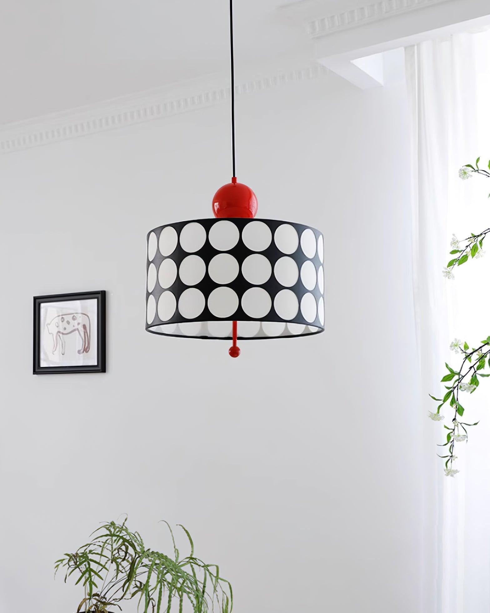Graphic Checkered Pendant Light - Retro Chic Style for Dining Room and Kitchen Island KL341