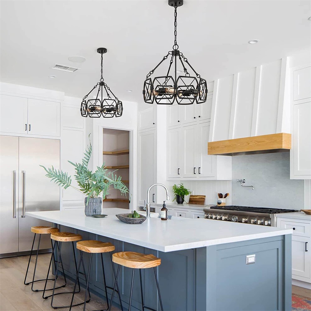 Rustic Industrial Cage Pendant Light KL83