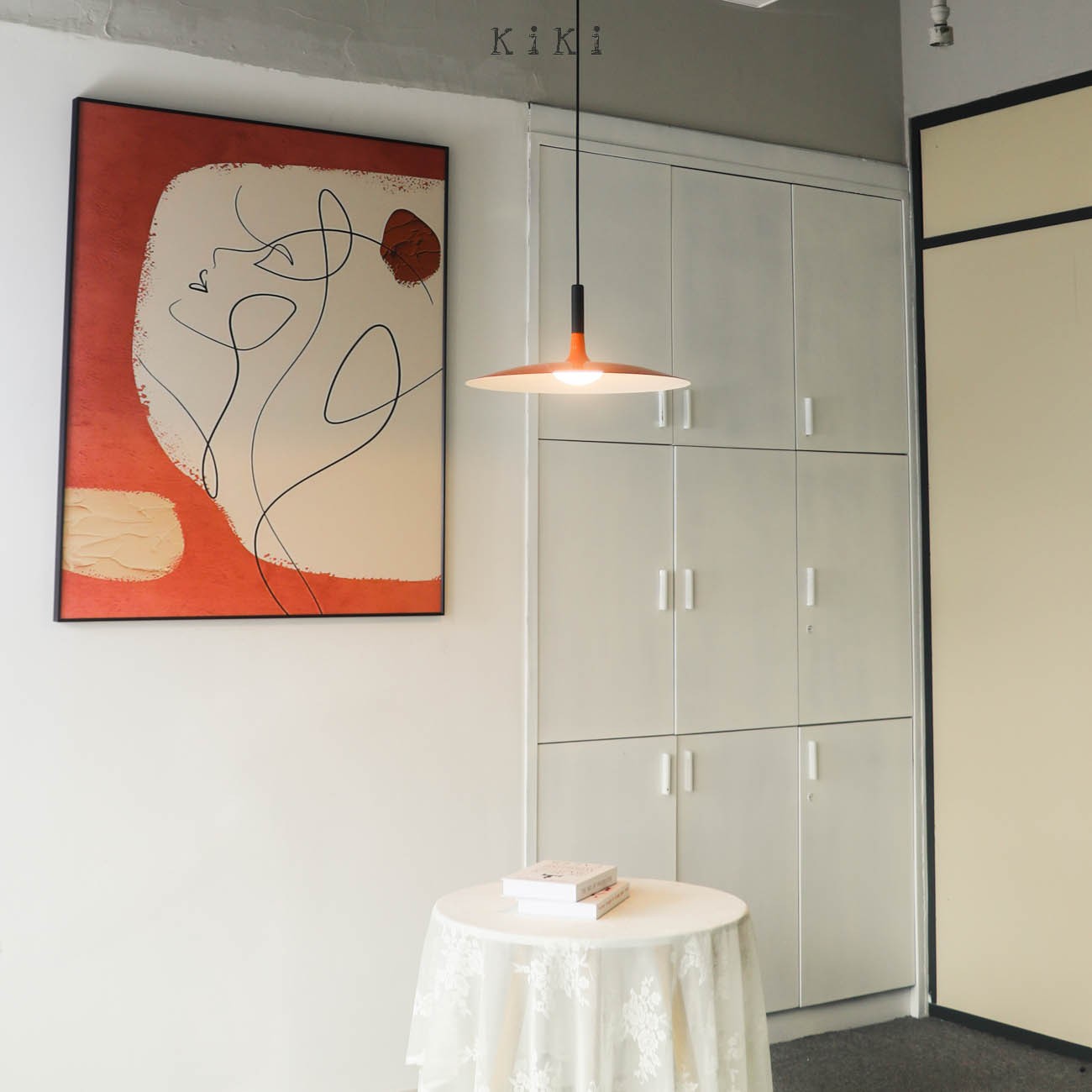 Aplomb Large Pendant Lamp - Minimalist Resin LED Pendant Light for Kitchen