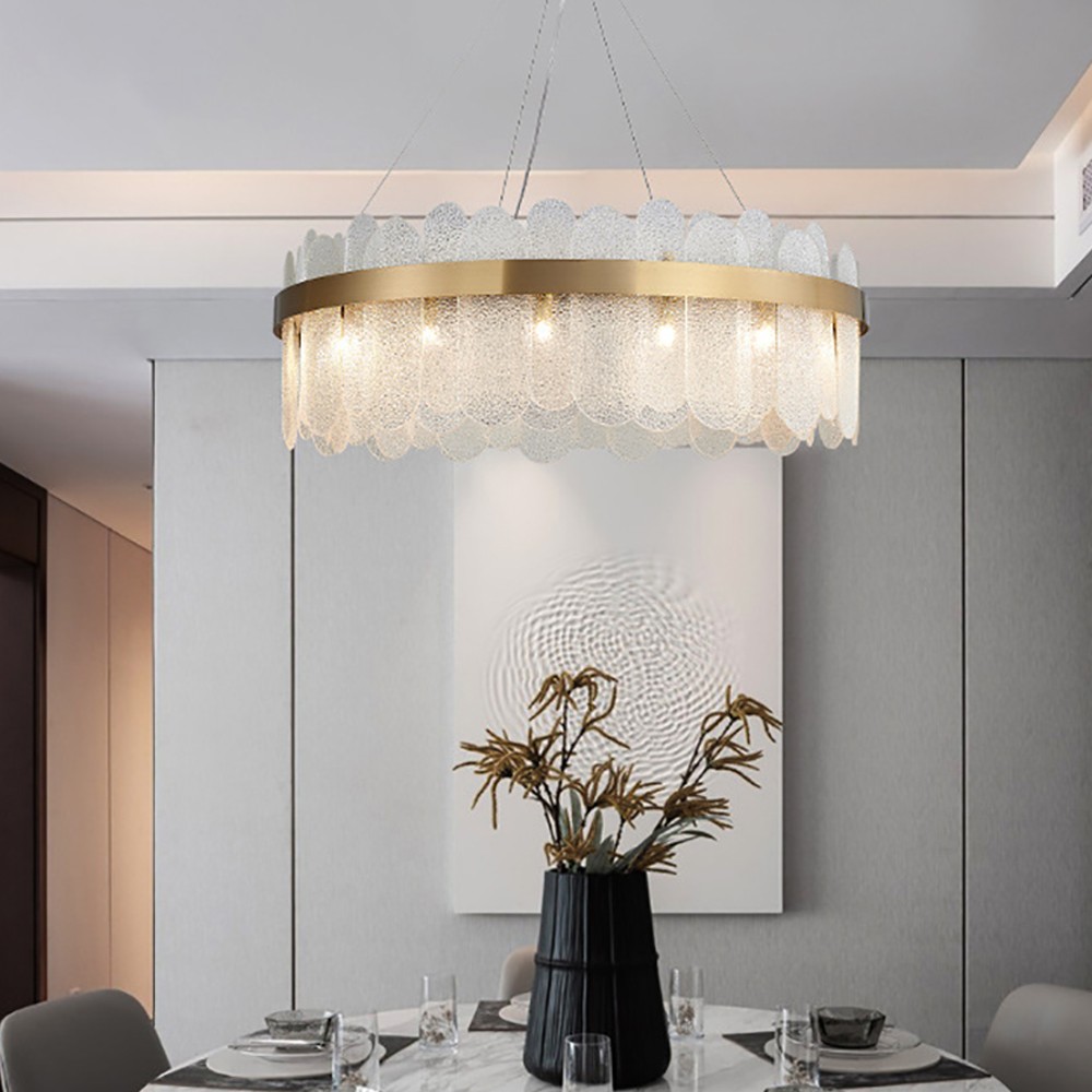 Modern Round Glass Chandelier