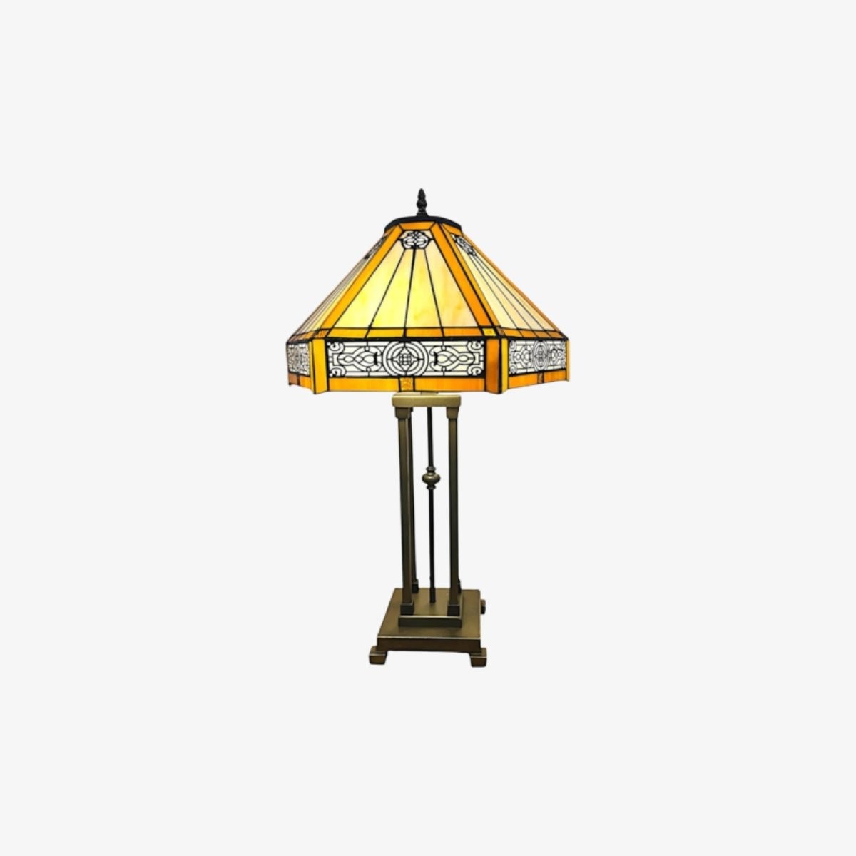 Velora Artisan Dragonfly Stained Glass Table Lamp - Vintage Tiffany Style Accent Light for Living Room KL1850