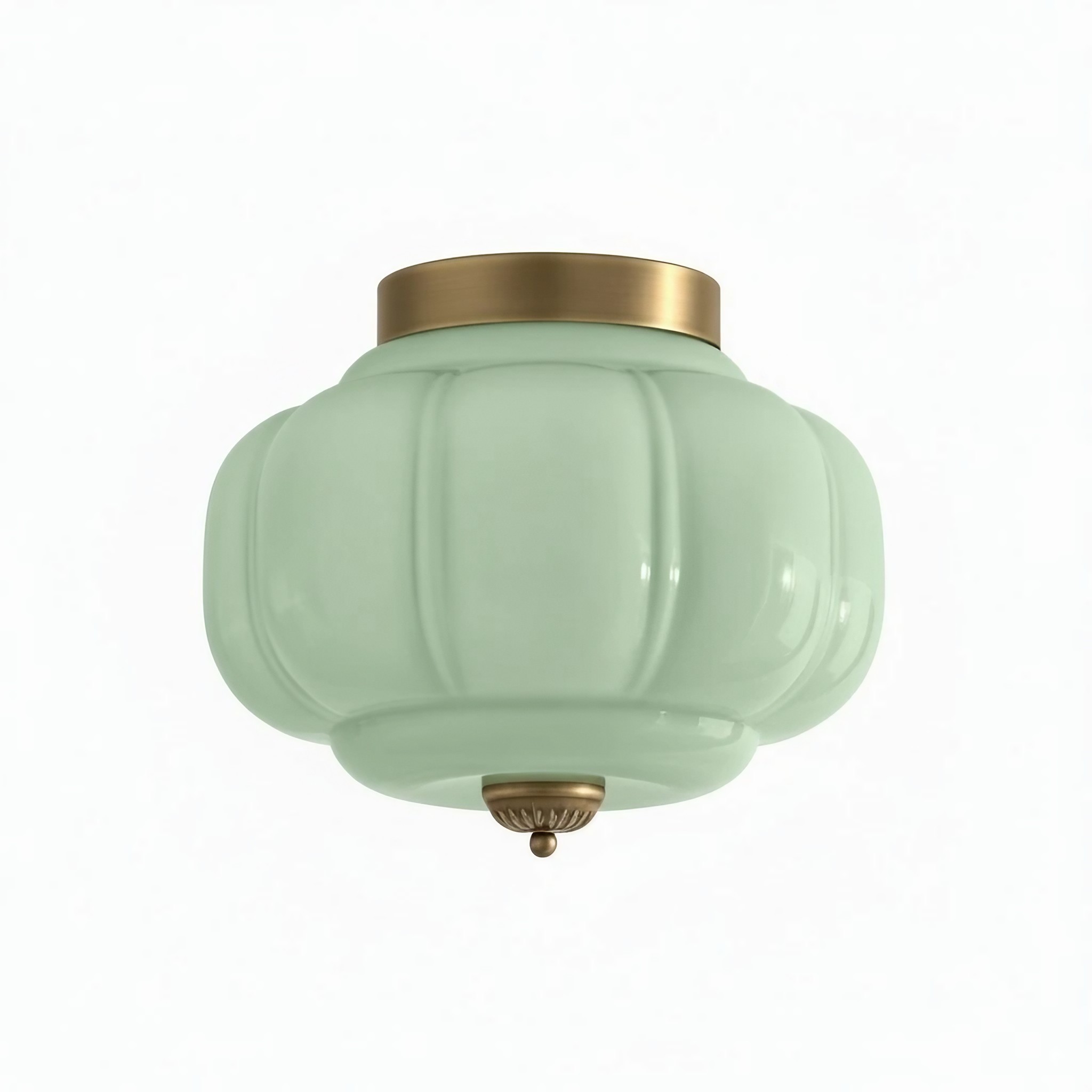 Eloise Retro Milk Glass Semi Flush Mount Ceiling Light KL859