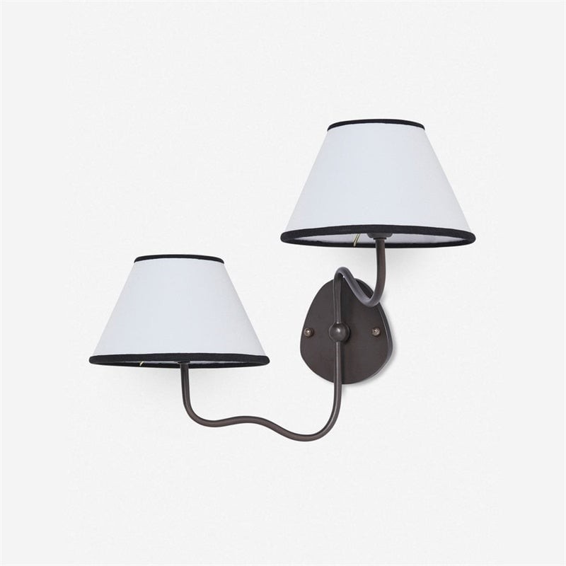 Kulo Classic Brass Wall Lamp – Modern Fabric Shade Wall Sconce for Bedroom or Hallway KL1533