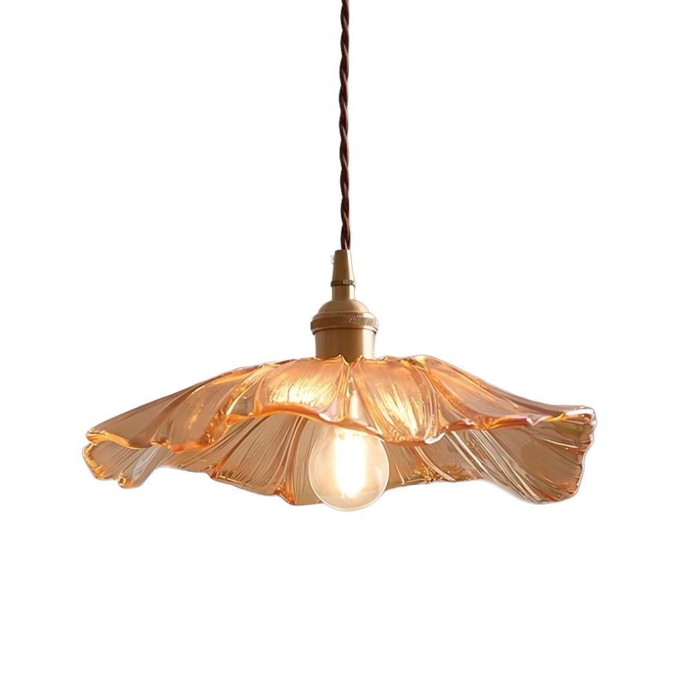 Retro Lotus Creative Glass Pendant Lamp