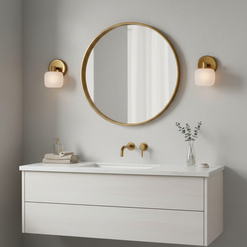 Lirra Frosted Glass Cylinder Wall Lamp - Modern Minimal Bathroom Vanity KL1698