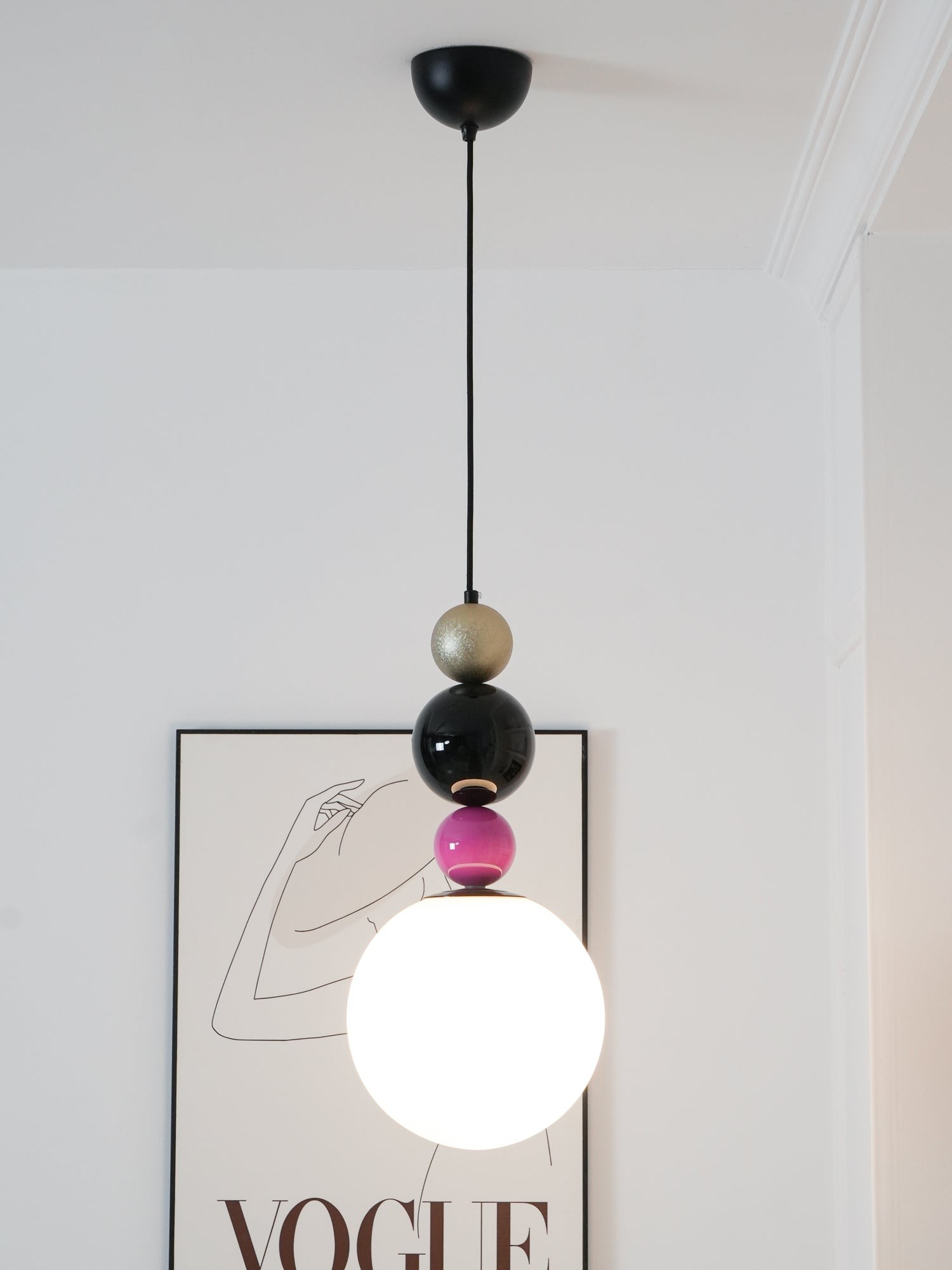 Round Balls Stacking Pink Pendant Lamp KL633