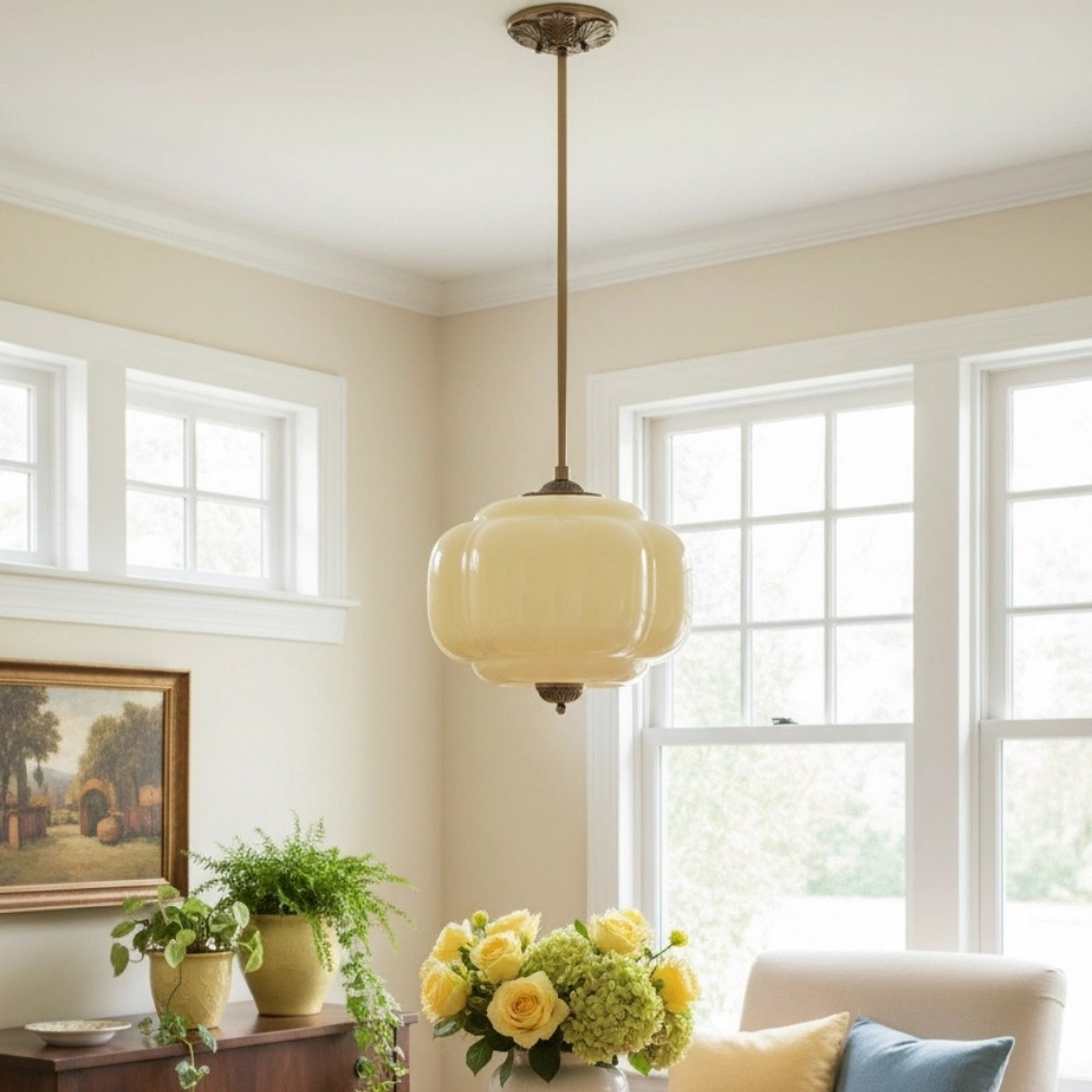 Retro Glass Eloise Pendant Light For Kitchen Island KL801