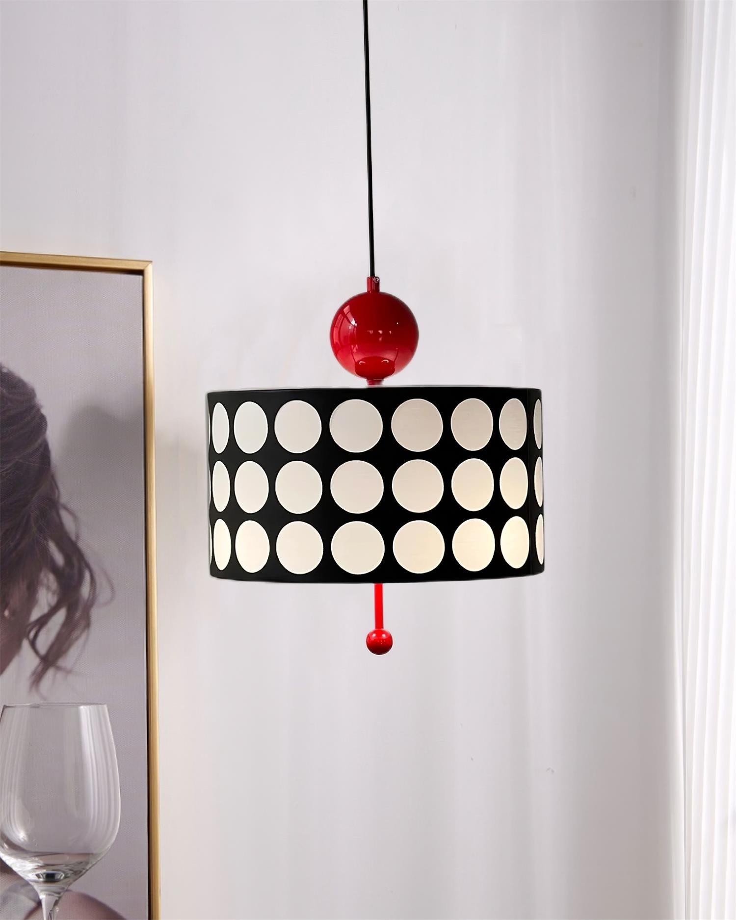 Graphic Checkered Pendant Light - Retro Chic Style for Dining Room and Kitchen Island KL341