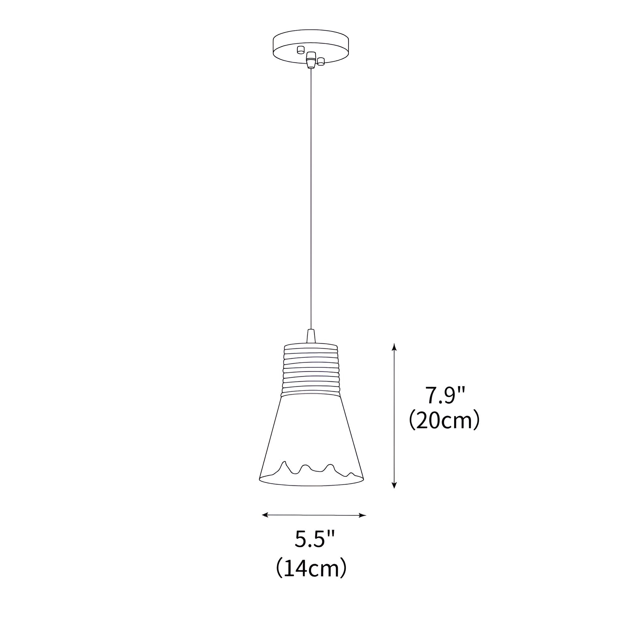 Nordic Hemp Rope Glass Pendant Light D938