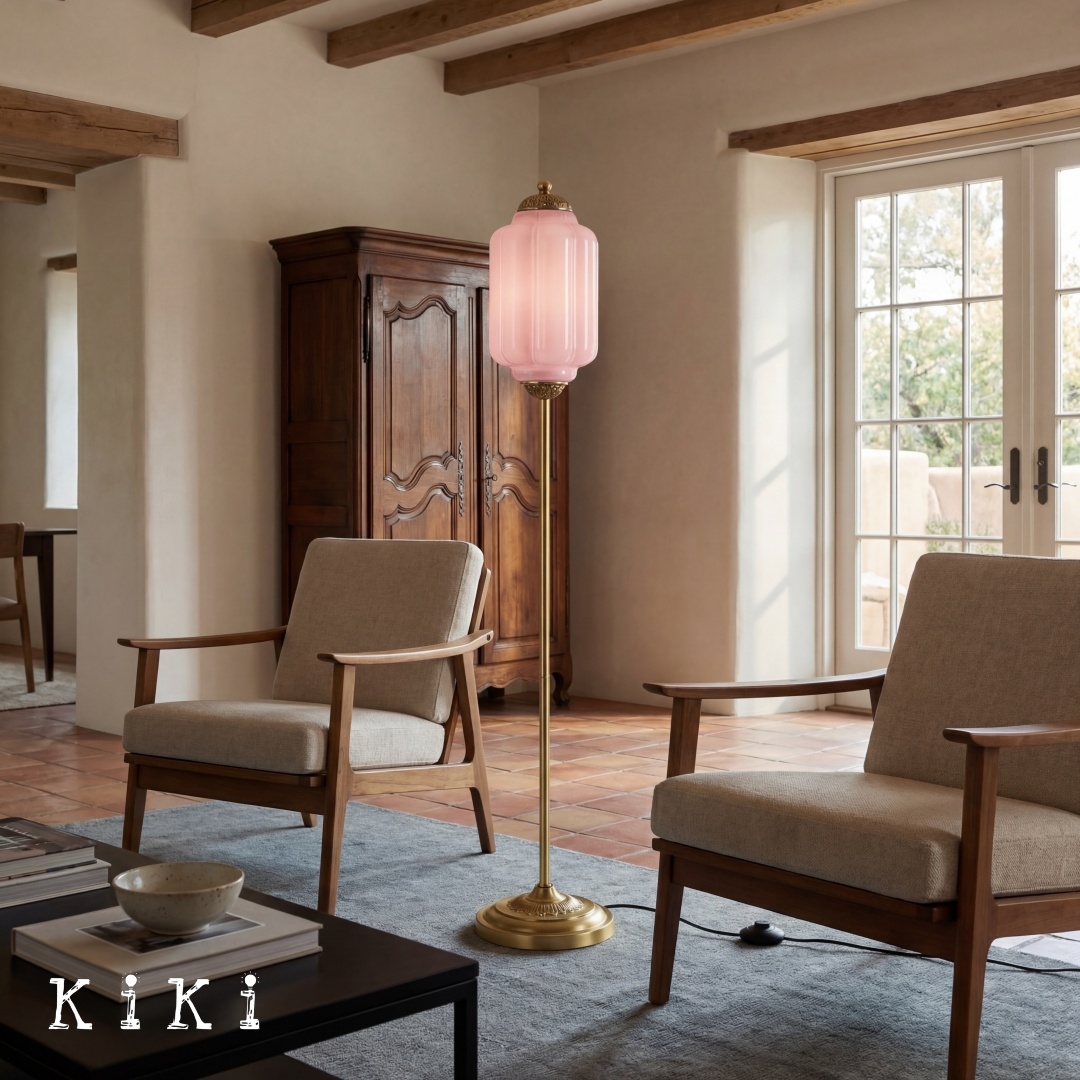 Eloise Artistic Textured Glass Floor Lamp - Elegant Lighting for Bedroom or Interior Space KL2330