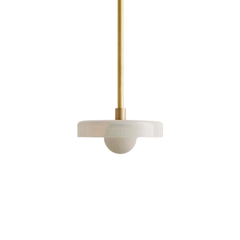 Metal Rod Glass Disc Orb Pendant Light KL923