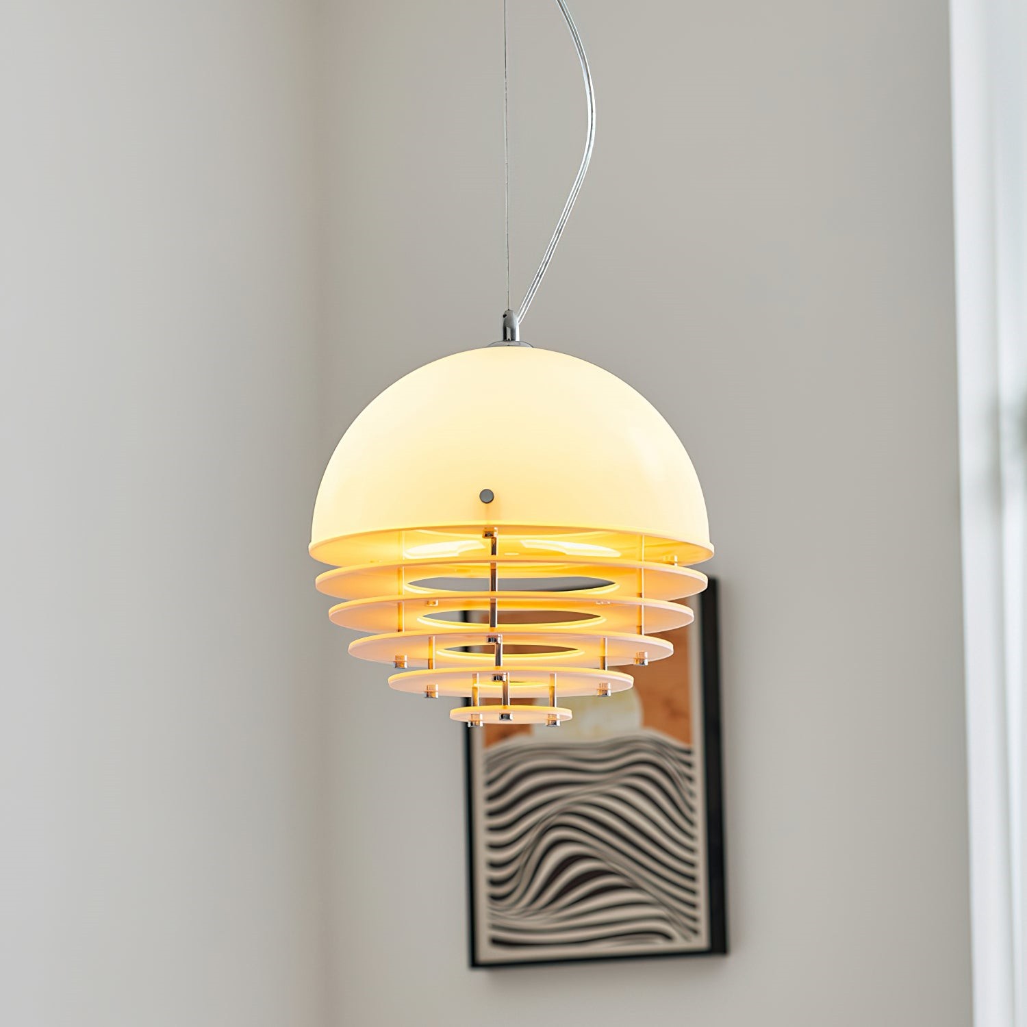 Sunset Pendant Light - Medieval Bauhaus Orange Orb Pendant Light KL880