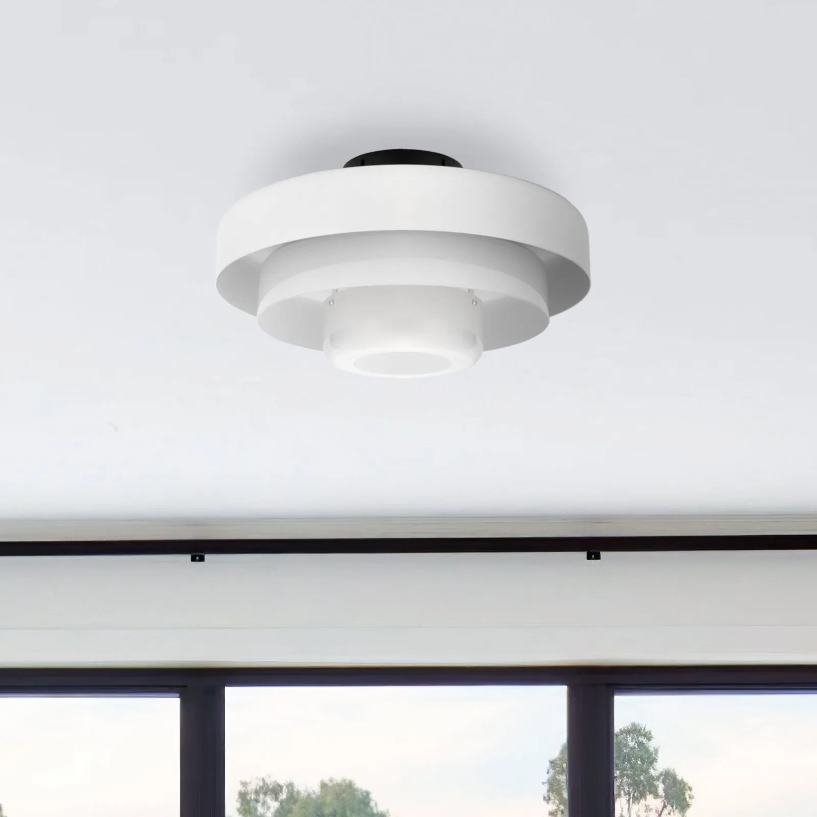 Three-Tier Bauhaus Ceiling Lamp - Bold Colors Ceiling Light for Bedroom or Lounge KL885