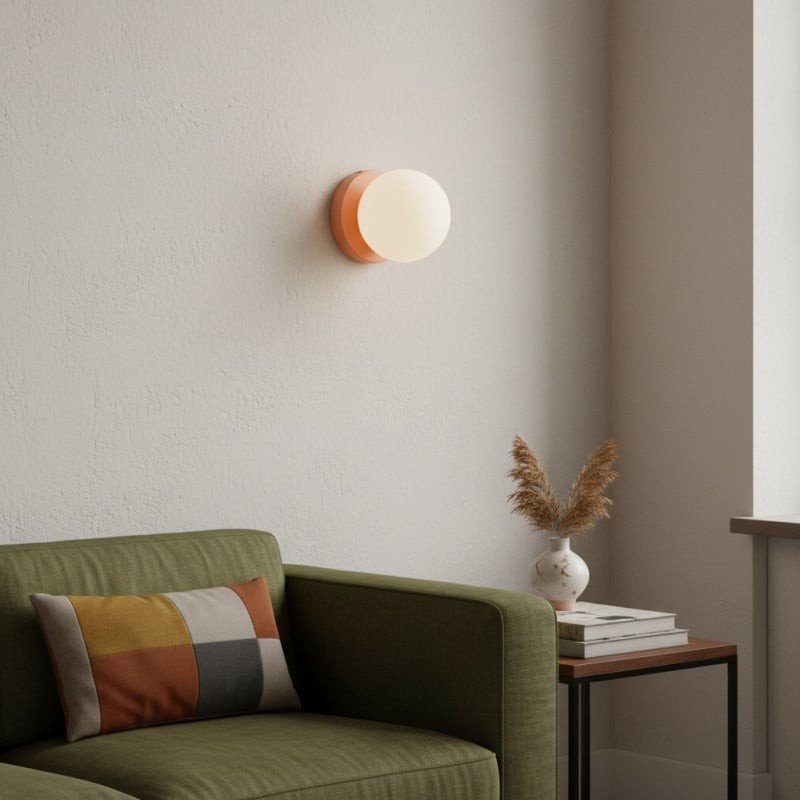 Nuevola Modern Glass Metal Wall Light - Artistic Accent Sconce for Cozy Nooks KL2089