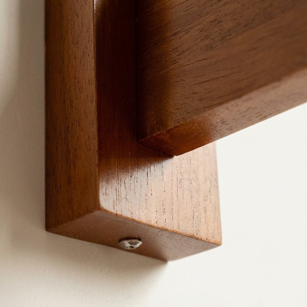 Afterglow Contemporary Wall Lamp with Wood Texture Base - Ambient Lighting for Hallway and Entryway KL2149