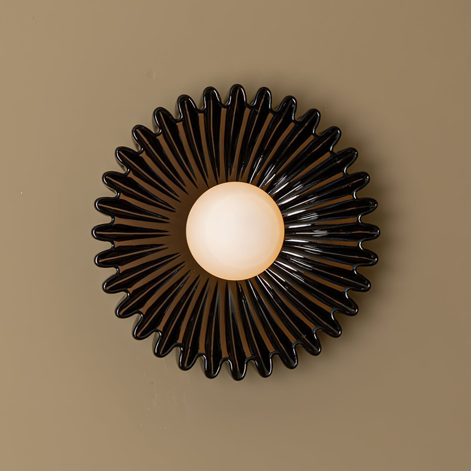 Sculptural Ceramic Wall Sconce – Opal Globe Sconce with Ceramic Finish KL246