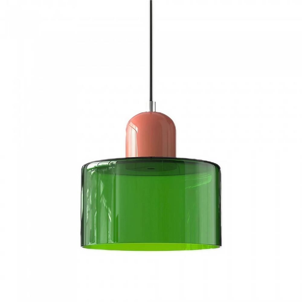 Morandi Cylinder Stained Glass Pendant Light KL17