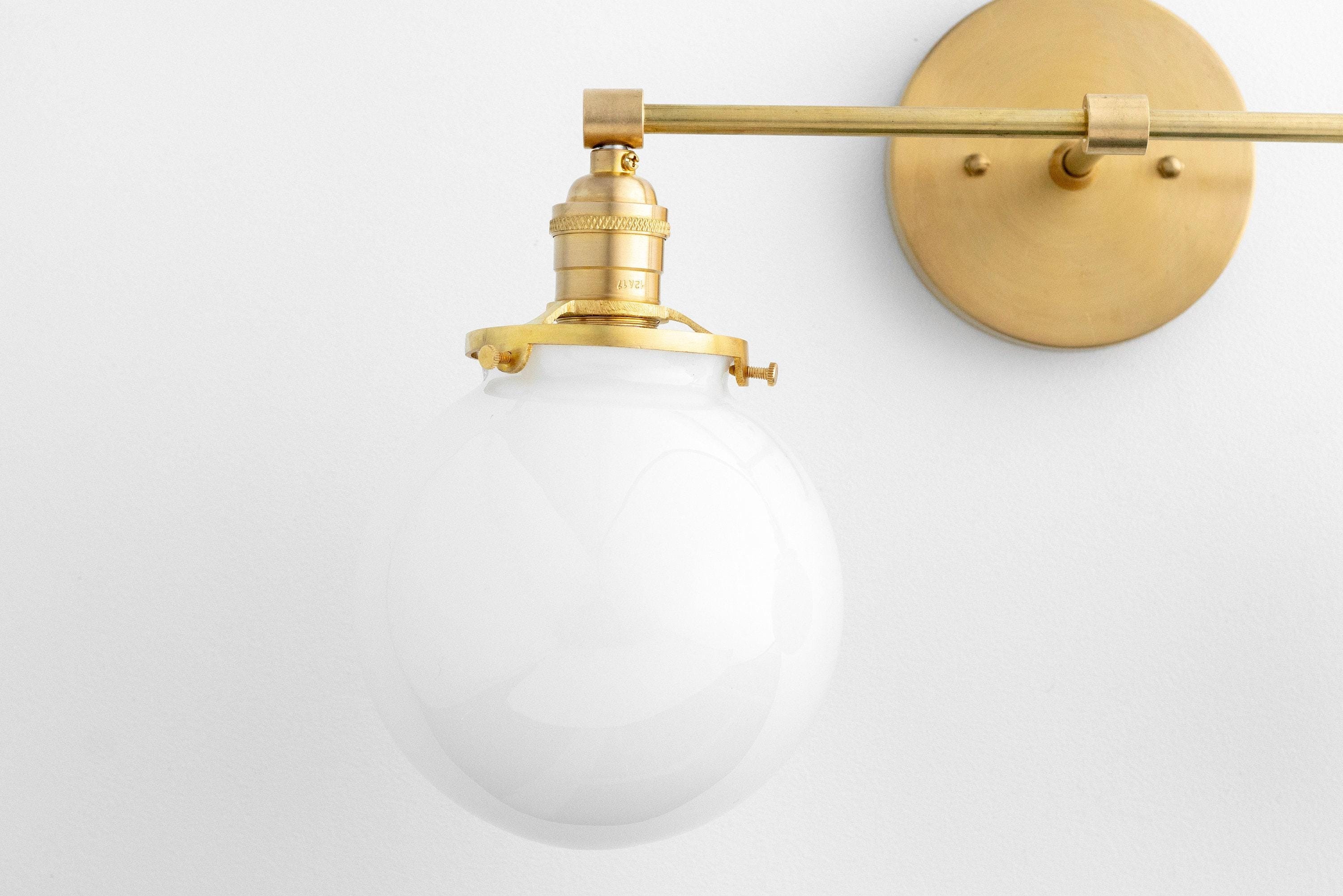 Lumio Globe Glass Globe Vanity Light - Modern Two Light Bathroom Sconce KL1404