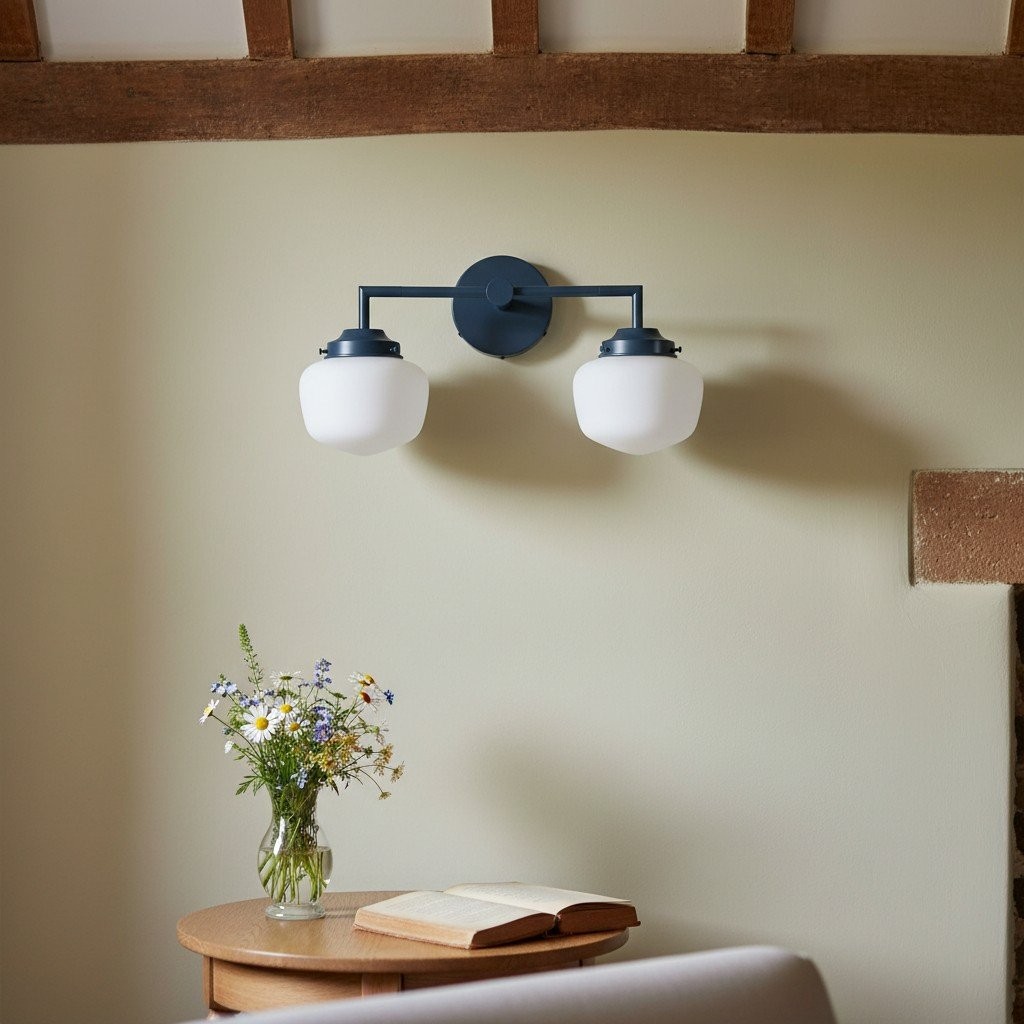Opalume Glass Vanity Light - Vintage Inspired Bathroom Wall Lighting KL1431