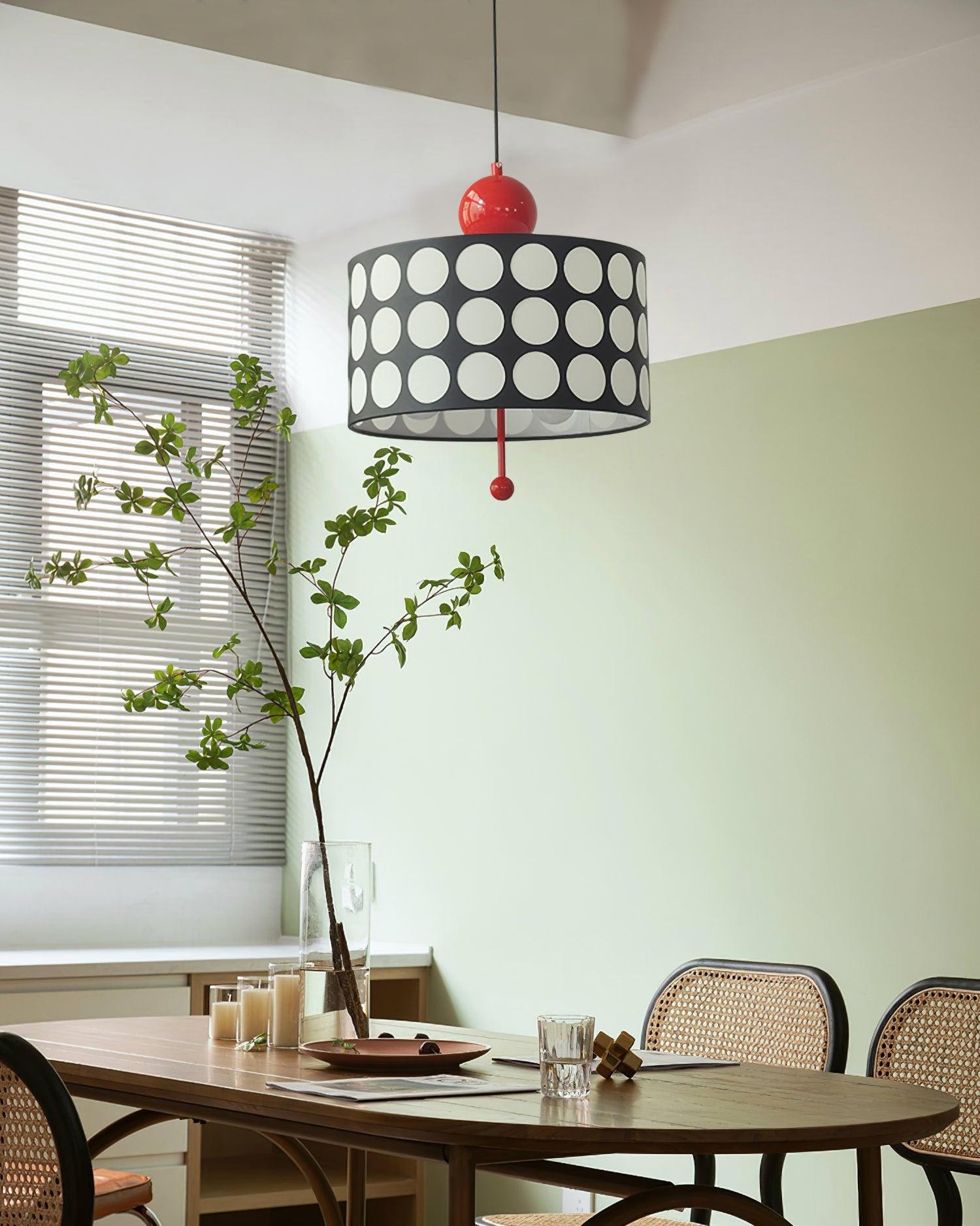 Graphic Checkered Pendant Light - Retro Chic Style for Dining Room and Kitchen Island KL341