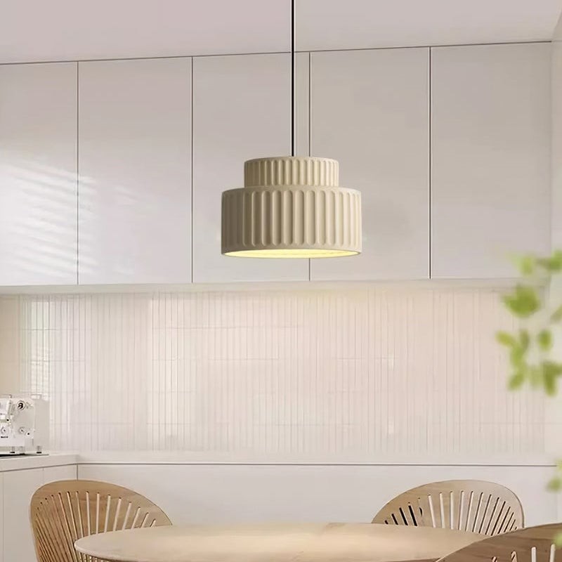 Nordic Cream Style Resin Bowl Pendant Light KL160