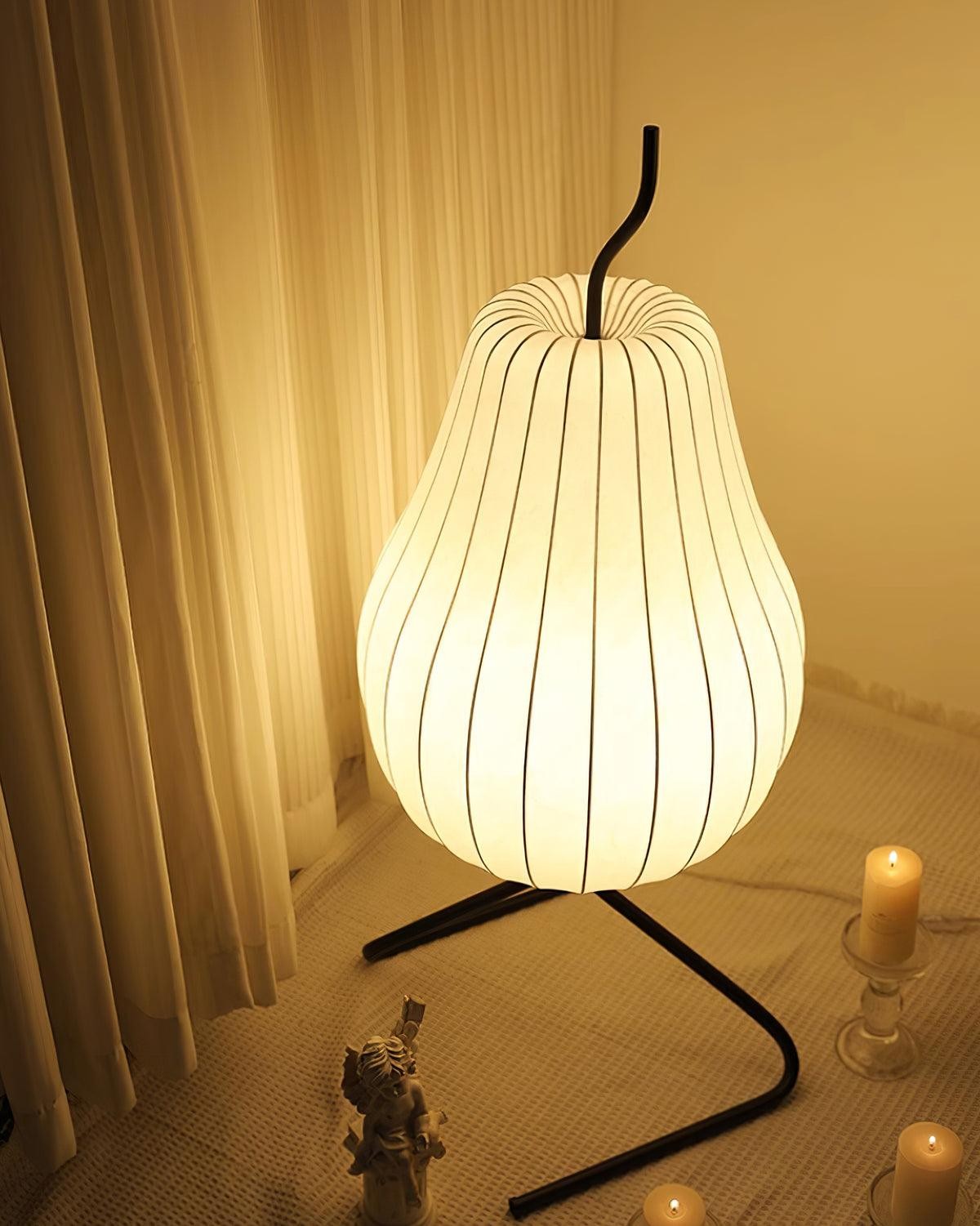 Pear-shaped Shite Floor Lamp Suitable For Living Room KL567