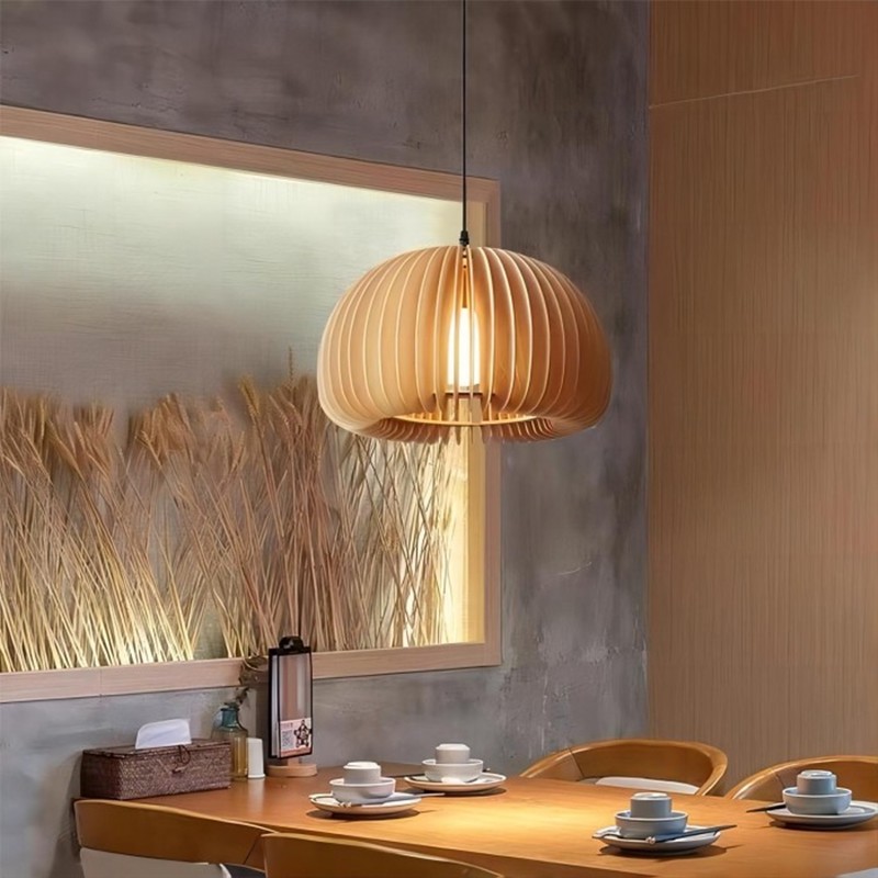 Creative Wooden Pumpkin Pendant Lamp KL112