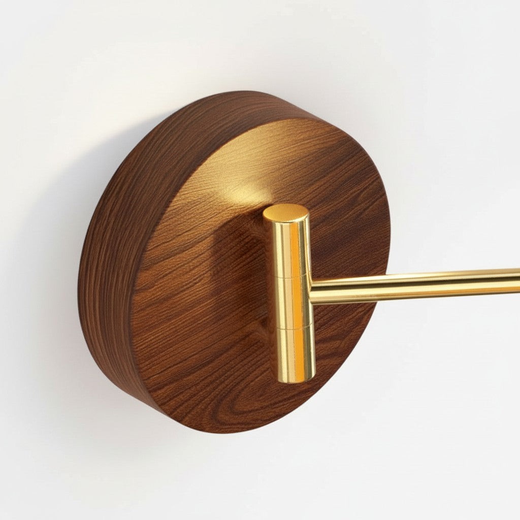 Afterglow Contemporary Wall Lamp with Wood Texture Base - Ambient Lighting for Hallway and Entryway KL2149