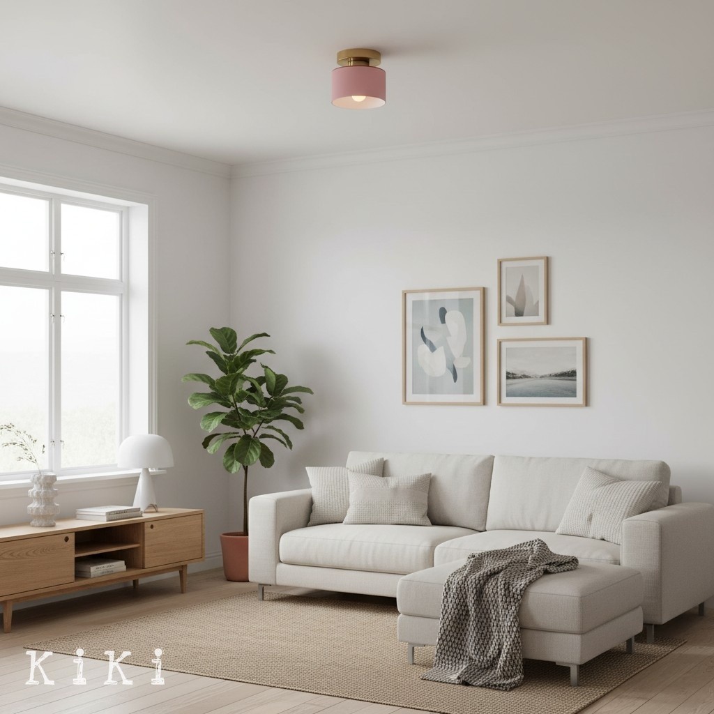 Moriglaze Glass Cylinder Ceiling Light - Sleek Sculptural Ceiling Lamp for Bedroom KL883