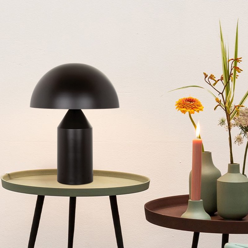 Atollo Metal Table Lamp - Decorative Dome Table Light for Office or Lounge