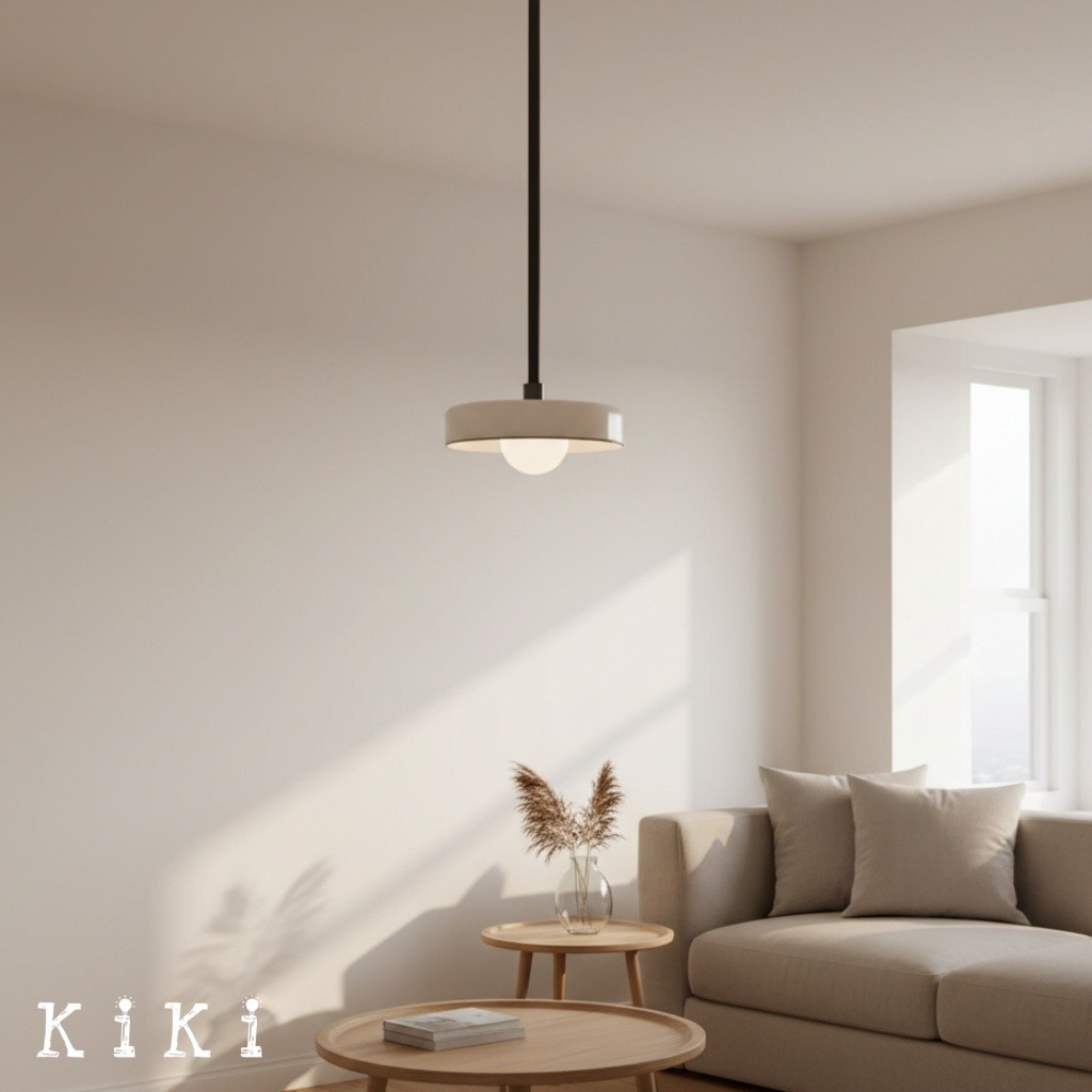 Metal Rod Glass Disc Orb Pendant Light KL923