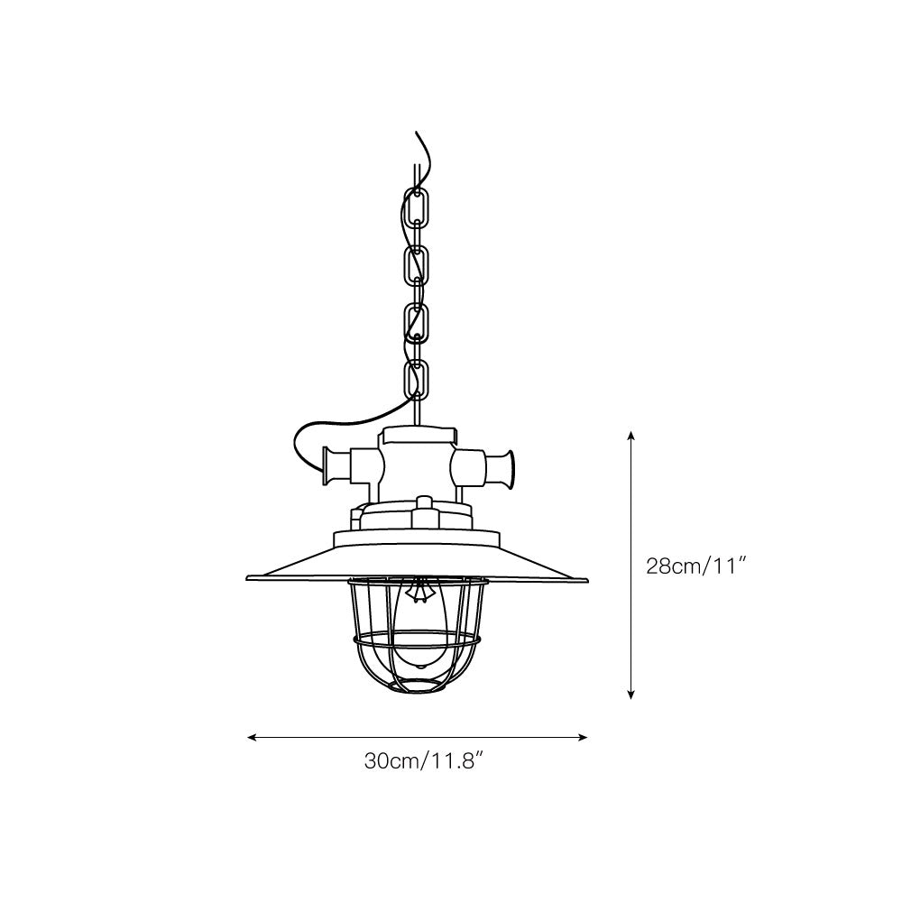 Bulkhead Cage Pendant Light D629