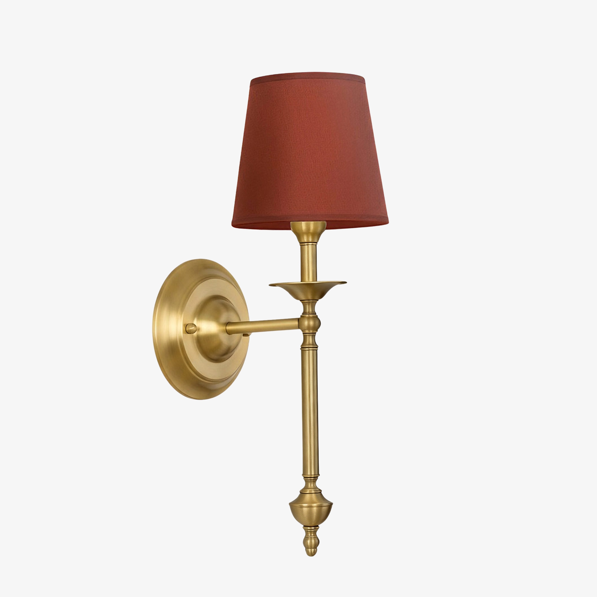 Arcuma Elegant Wall Light - Copper or Black Finishes Sconce with Fabric Shade for Interior KL2337