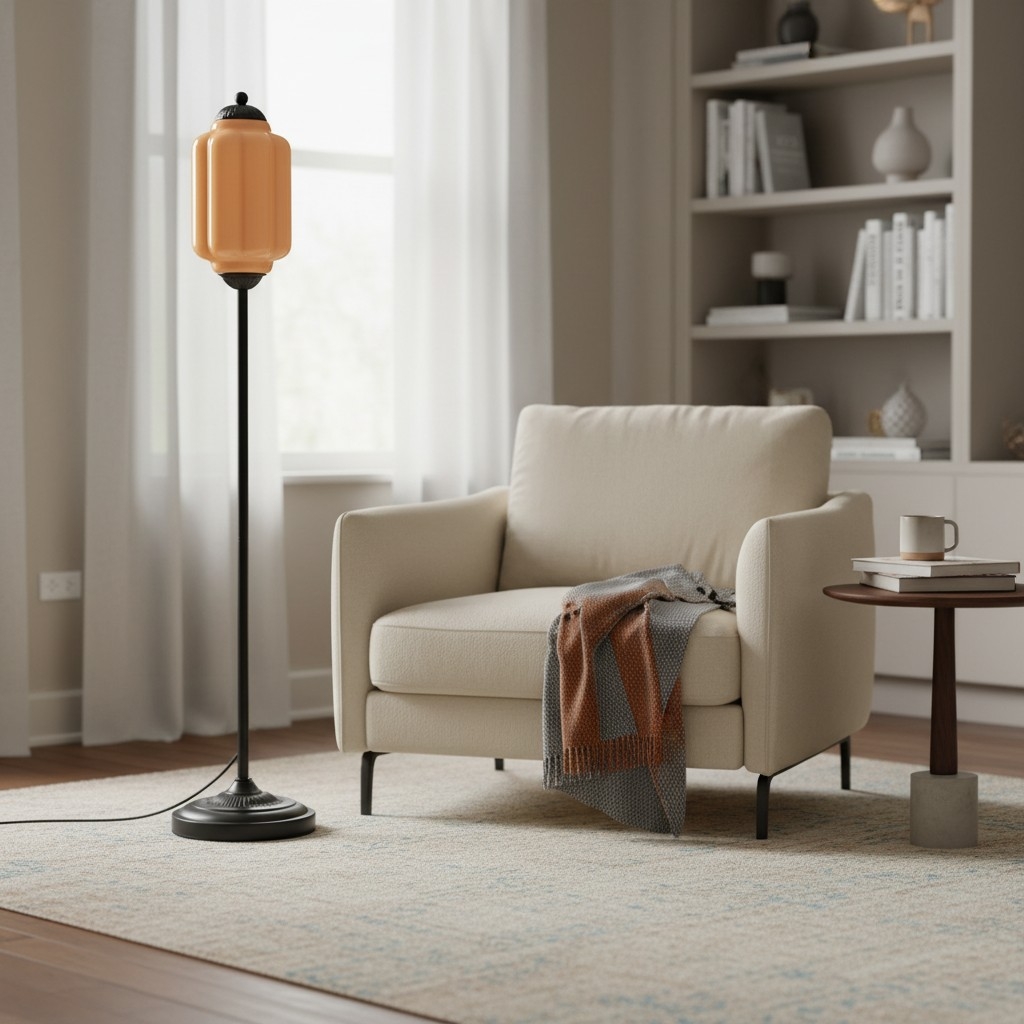 Eloise Artistic Textured Glass Floor Lamp - Elegant Lighting for Bedroom or Interior Space KL2330