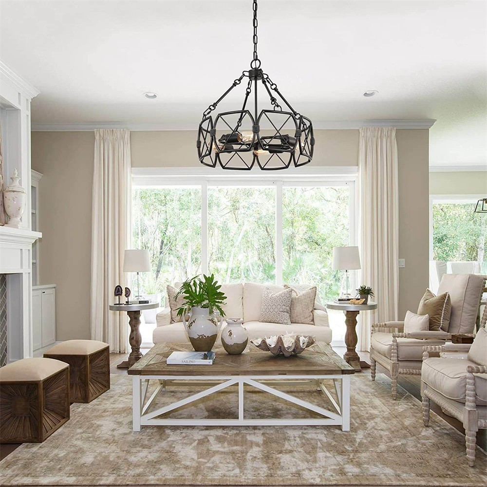 Rustic Industrial Cage Pendant Light KL83