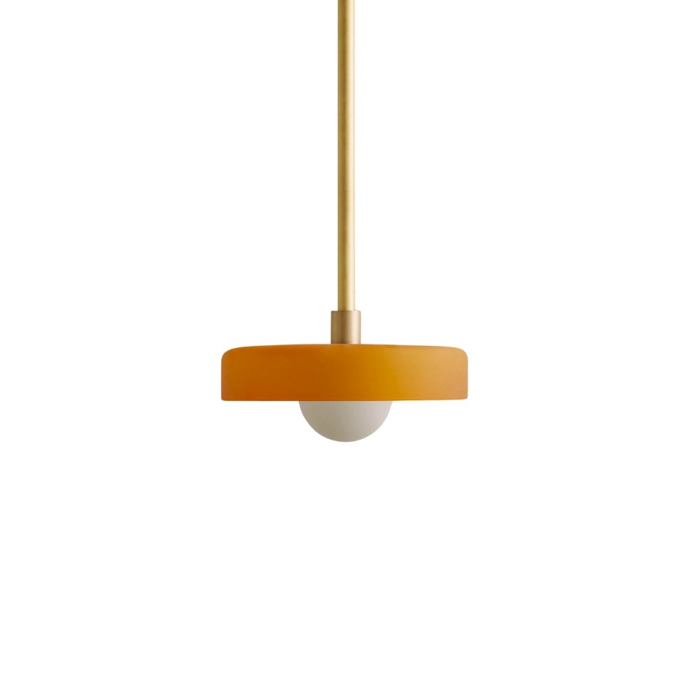 Metal Rod Glass Disc Orb Pendant Light KL923