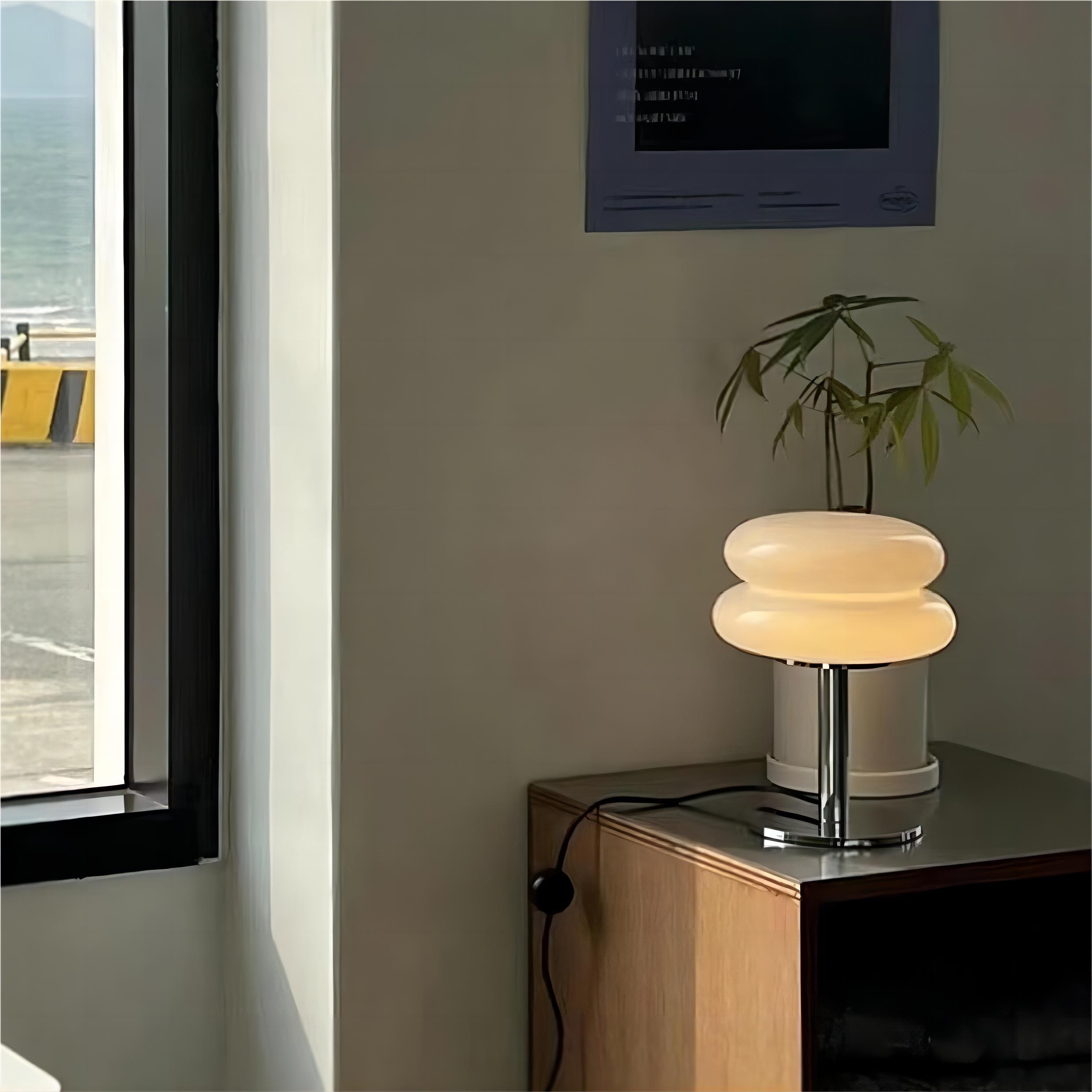 Bauhaus Macaron Stained Glass Table Lamp