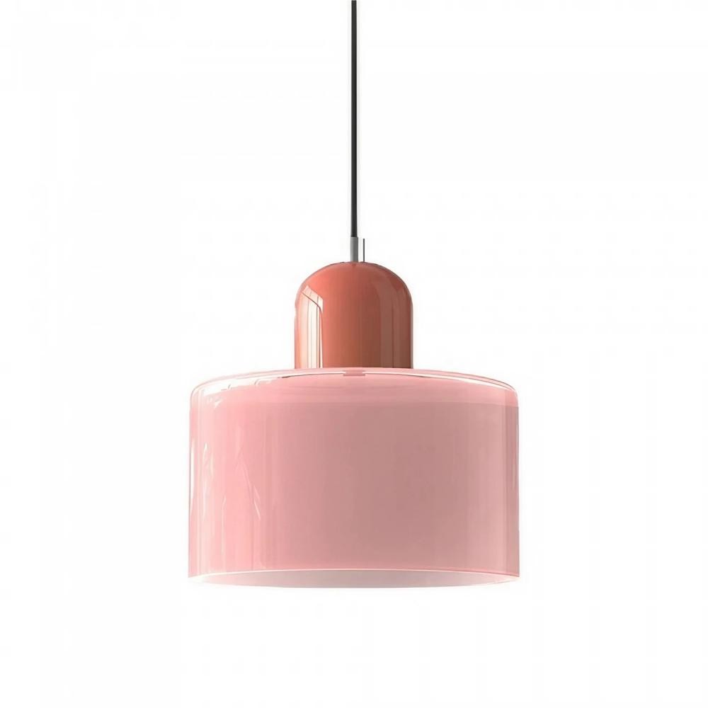 Morandi Cylinder Stained Glass Pendant Light KL17