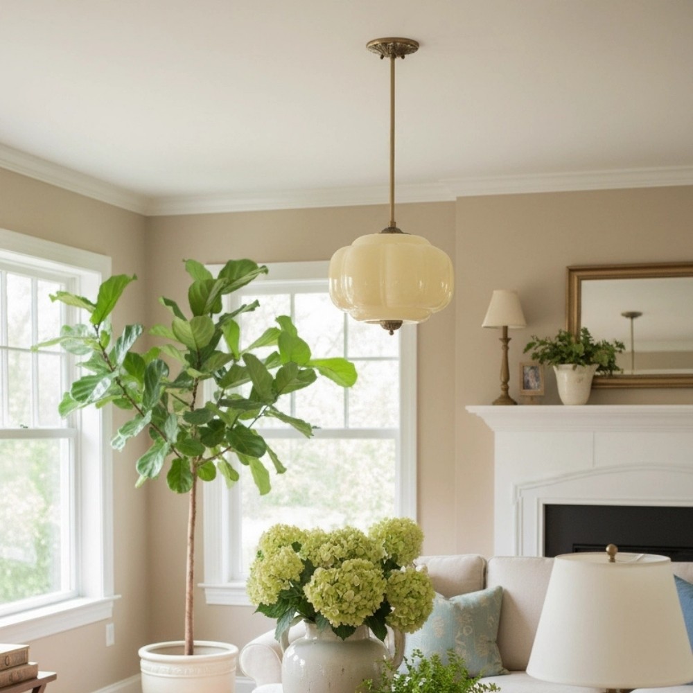 Retro Glass Eloise Pendant Light For Kitchen Island KL801
